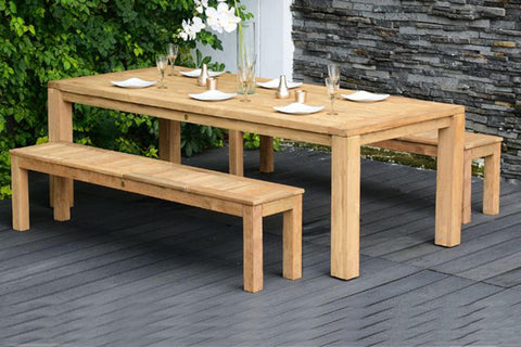 ghế băng ngoài trời bằng gỗ teak