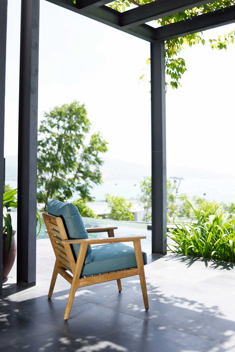 ghế armchair ngoài trời bằng gỗ Teak EVE