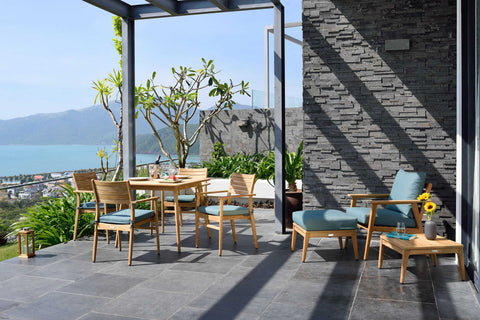 ghế đôn ngoài trời bằng gỗ teak