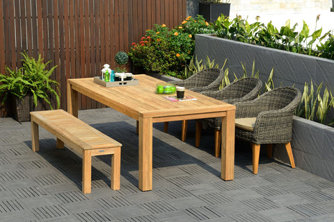 ghế băng ngoài trời bằng gỗ teak