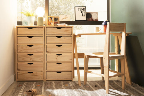 bàn học, bàn làm việc bằng gỗ thông