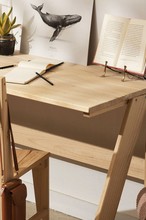 bàn học, bàn làm việc bằng gỗ thông