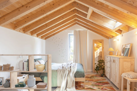 khung giường bằng gỗ thông