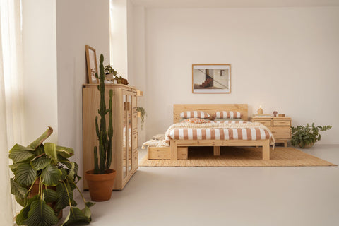 khung giường gỗ thông