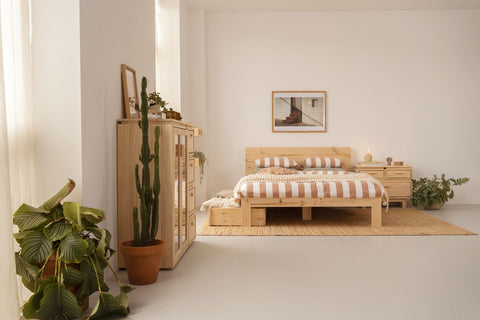 khung giường gỗ thông