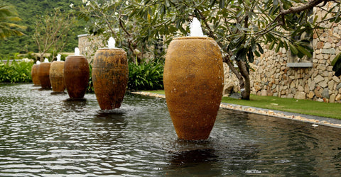 bình gốm anatolia bình gốm nung thủ công, chậu cây bằng gốm, thác nước bằng gốm