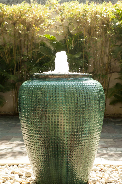 bình gốm, bình cắm hoa, chậu cây, thác nước, bình gốm nung bằng lò củi