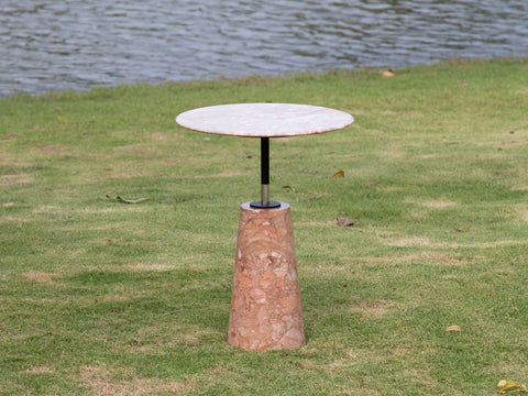 Finn bàn coffee bằng đá marble nguyên khối