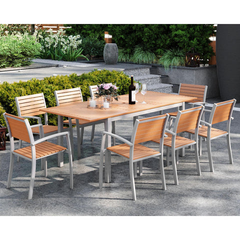 Bộ bàn ăn ngoài trời mở rộng LYNX 150-200