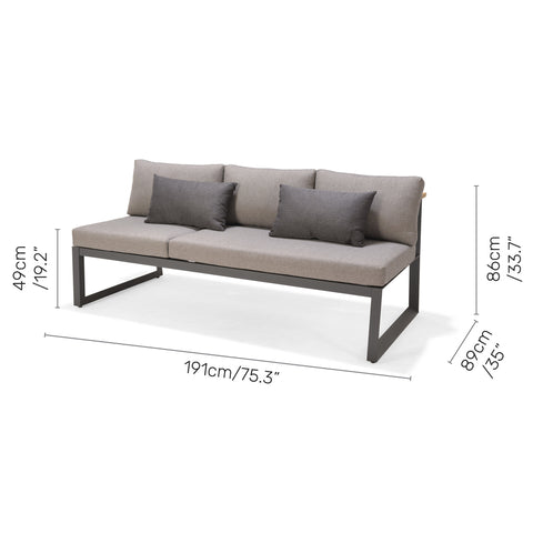 Ghế sofa ngoài trời PALAU - điều chỉnh độ nghiêng