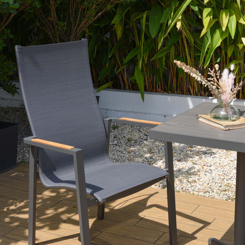 Bộ bàn ăn ngoài trời 1 bàn URBANITE 64 dark grey và 2 ghế Palau