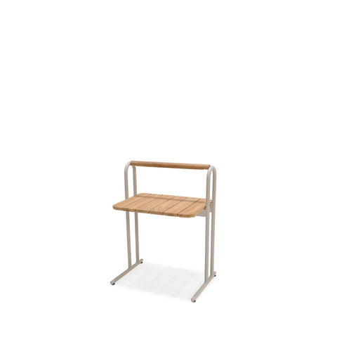 Bàn góc ngoài trời TOPAZ light, bàn sofa ngoài trời bằng nhôm mặt bàn bằng gỗ Teak FSC