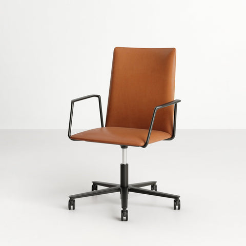 Ghế làm việc, ghế văn phòng, ghế giám đốc, ghế phòng họp STAMP lưng cao / chân 5 chấu tăng chỉnh chiều cao