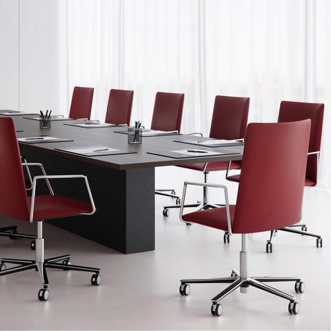 Ghế làm việc, ghế văn phòng, ghế giám đốc, ghế phòng họp STAMP lưng cao / chân 5 chấu tăng chỉnh chiều cao