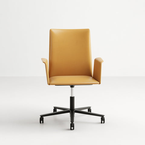 Ghế làm việc, ghế văn phòng, ghế giám đốc, ghế phòng họp STAMP lưng cao / chân 5 chấu tăng chỉnh chiều cao