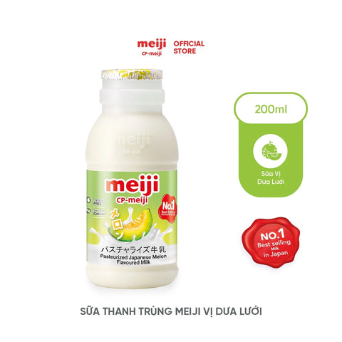 Sữa Tươi Thanh Trùng hương vị Dưa lưới Nhật Meiji 4x200ml