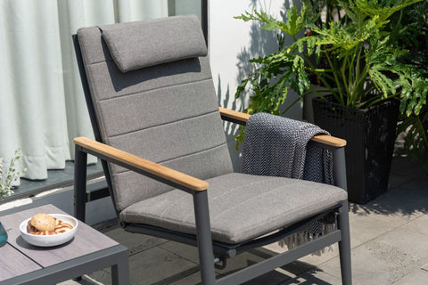Bộ 2 ghế thư giãn ngoài trời TOPAZ dark và 1 bàn góc Urbanite