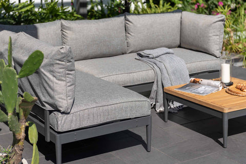 Bộ ghế sofa góc ngoài trời Topaz dark grey