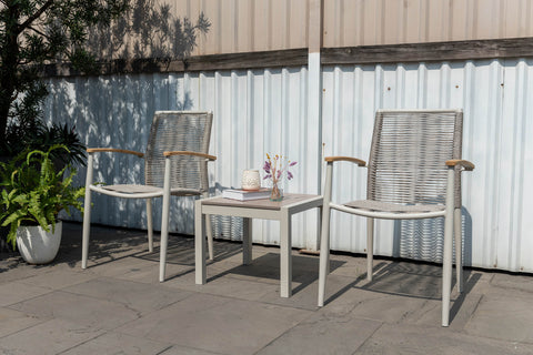 Ghế ăn ngoài trời TOPAZ roped armchair light