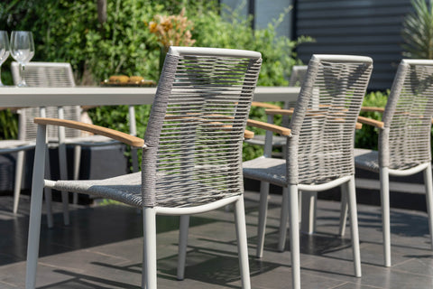 Ghế ăn ngoài trời TOPAZ roped armchair light