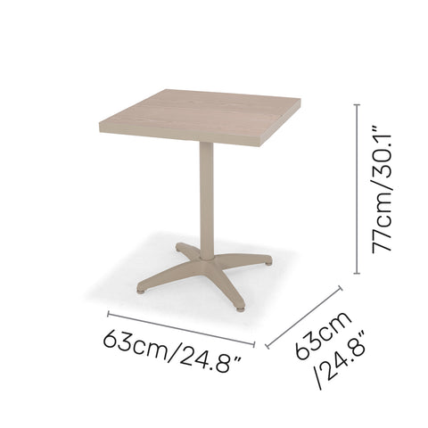 Bộ bàn ăn ngoài trời 1 bàn URBANITE 64 light cream và 2 ghế Topaz