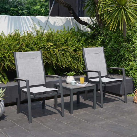 Ghế ăn ngoài trời lưng cao URBANITE dark grey