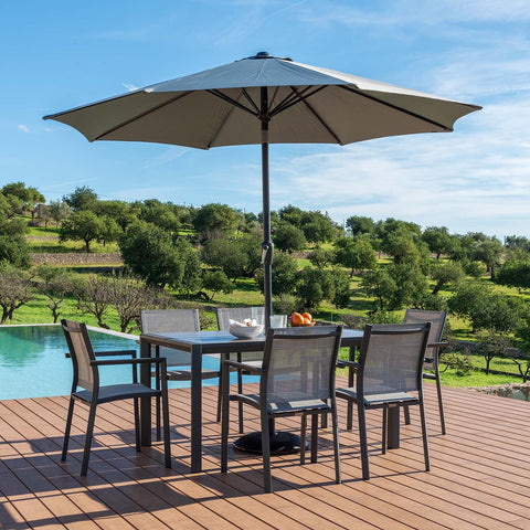 Bàn ăn ngoài trời URBANITE 160 dark grey