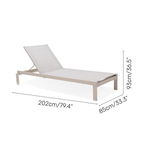 Bộ bàn ghế hồ bơi URBANITE light cream