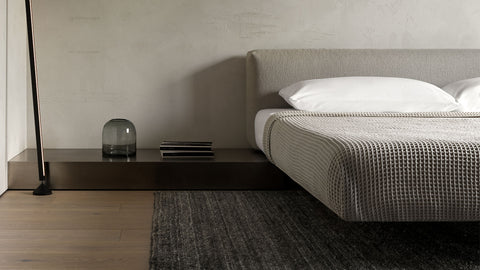 khung giường bọc vải