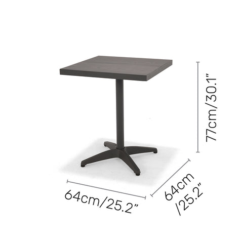 Bàn ăn ngoài trời URBANITE 64 dark grey