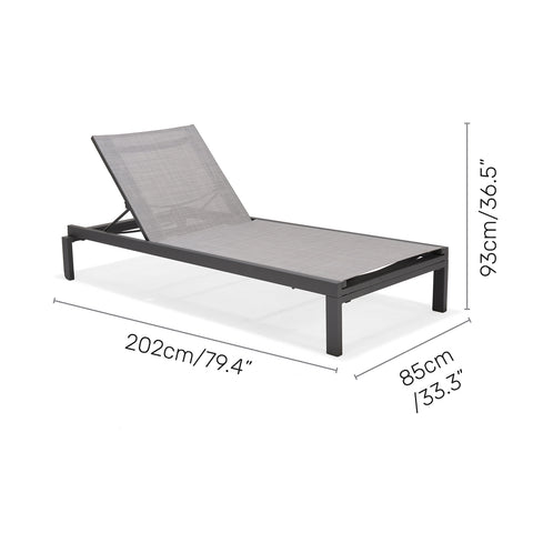 Ghế hồ bơi URBANITE dark grey