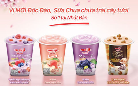 Sữa chua hỗn hợp quả mọng mixed berry Meiji 4x135ml