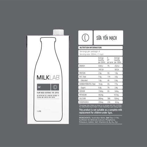 Sữa yến mạch Milklab 1L